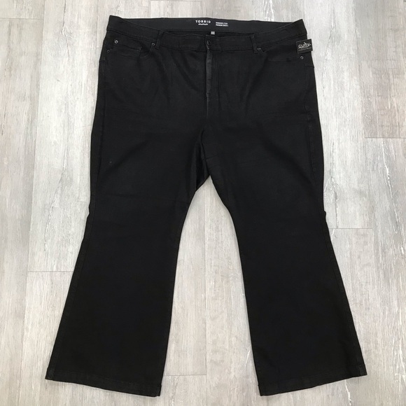 torrid Denim - Torrid Bombshell Flare Premium Stretch Women’s Black Jeans - Size 30T